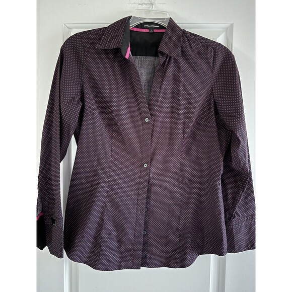 Express Design Studio Blouse Women's‎ Size Large Button Up Polka Dot NWOT - Picture 1 of 10